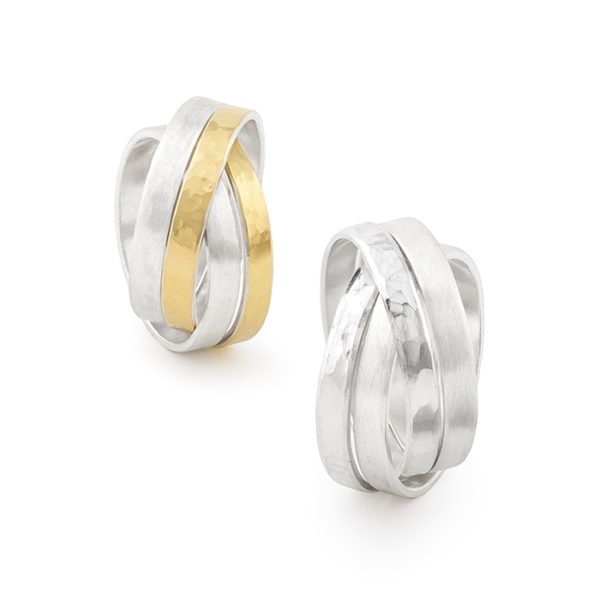 4fach-Ring aus fairtrade Silber und 22-Karat Gold © Yasmin Yahya