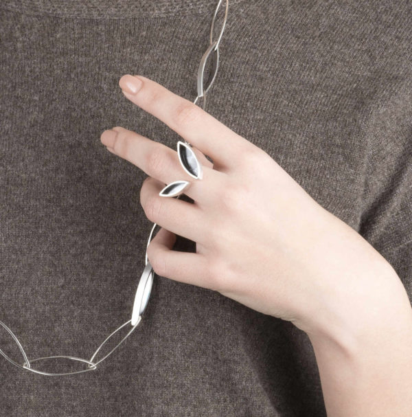 Bague FOREST ouverte en argent éthique RJC