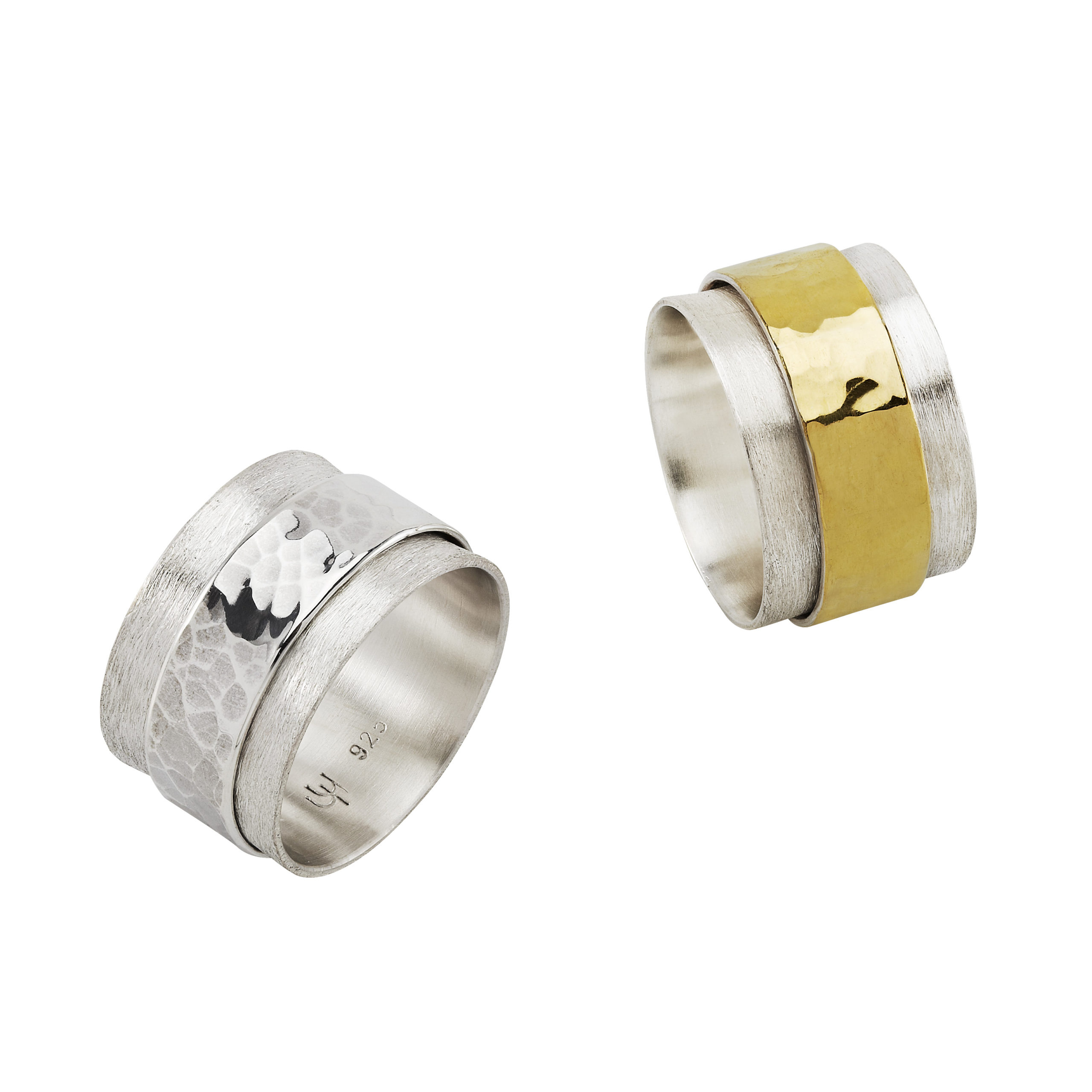 Ringe DOTS-Antistress aus nachhaltigem Silber und Gelbgold 900;