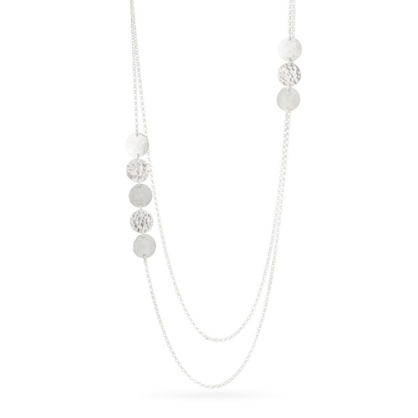 Delikate Halskette DOTS aus nachhaltigem Silber, Länge 51 cm